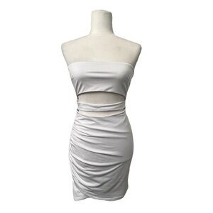 Revolve Superdown Strapless Cutout Dress in White